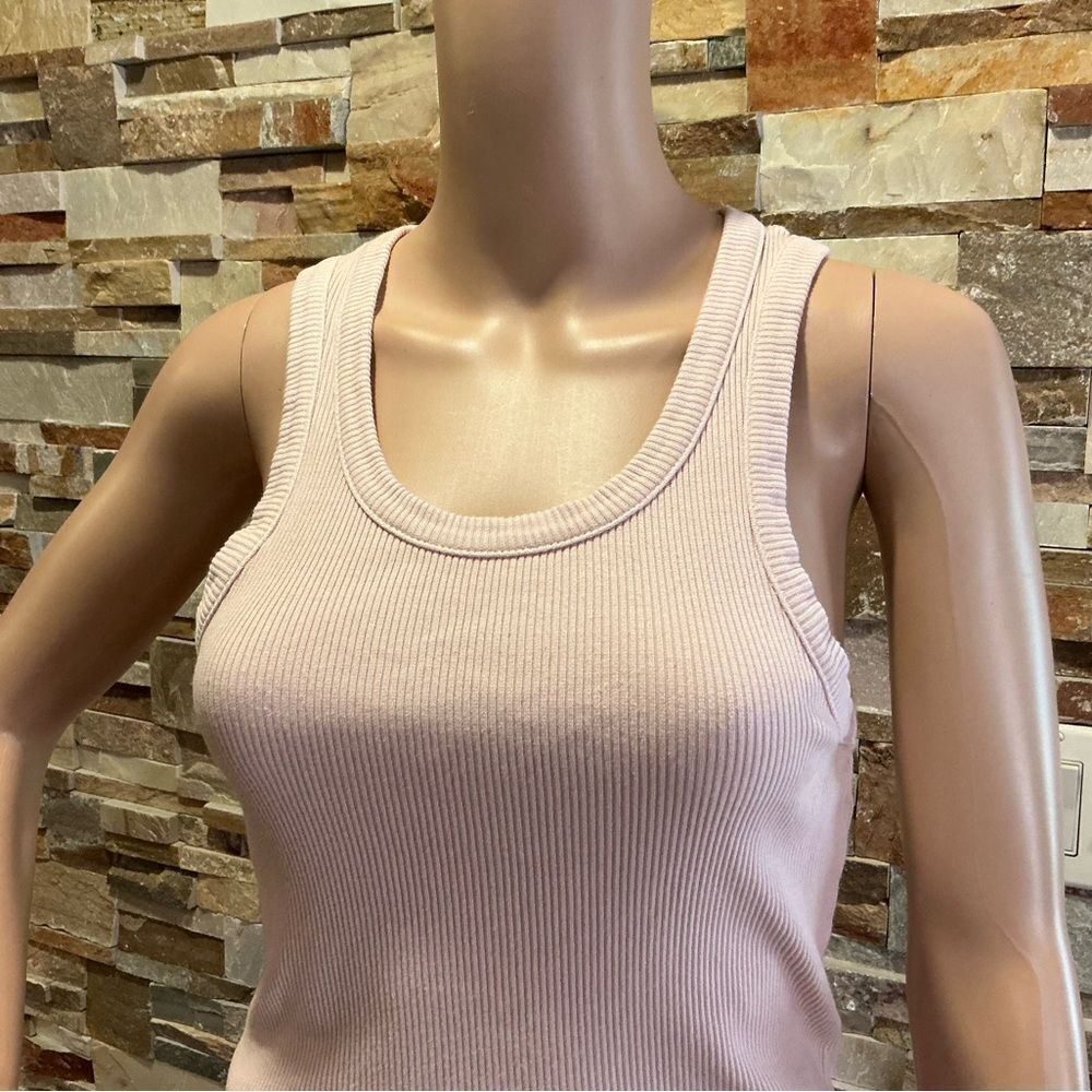 Agolde Ribbed Fitted Tank Top - Picture 4 of 6